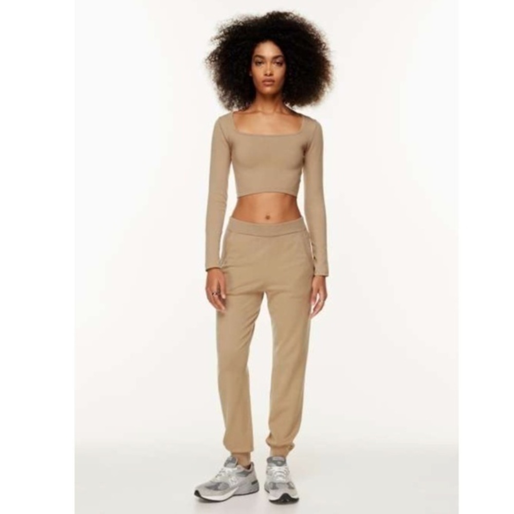 Aritzia Babaton Rodin Knit Jogger in Constant Camel Tan Size 2XS (XXS)